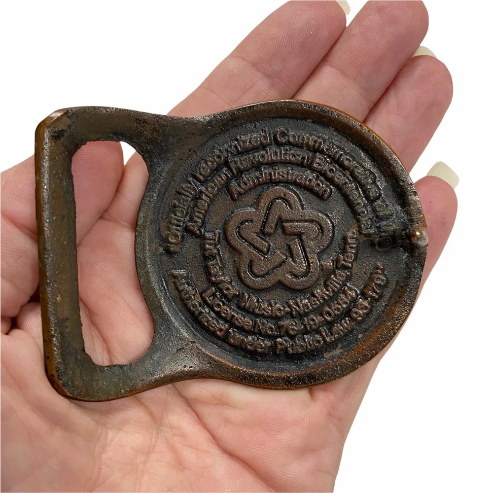 American Revolution Bicentennial Solid Brass Belt Buckle